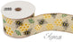 Wired Edge Ribbon Natural 63mm x 9.1m - Honeycomb & Bee