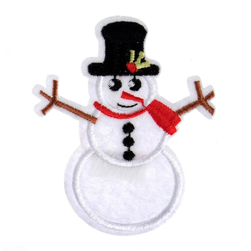 8cm Christmas Motif - Snowman, iron or sew on