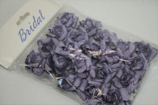 Small Purple Paper Rose Heads x 20