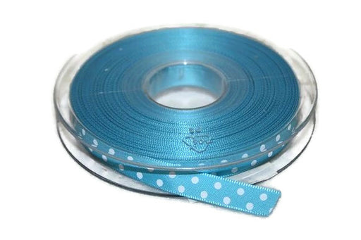 10mm x 20m Turquoise Polka dots Ribbon