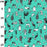 1 Metre 100% Cotton Fabric x 112cm / 44" - Crazy Cats - aqua Green