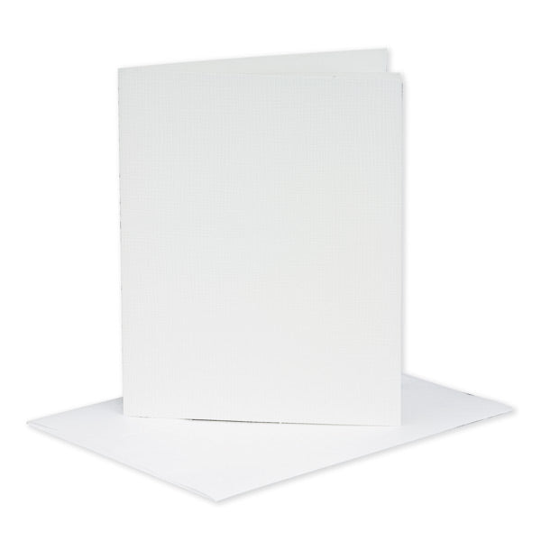 Silk Coordinated Card with Insert and Envelope White x 10
