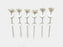 Silver & Ivory Pin with Small Pearl Flower x 6