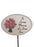 Oval Memorial Stick With Roses - Son