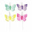 Pack of 4 Small Butterflies on a Wire x 5.5cm -  Assorted Spring Colours