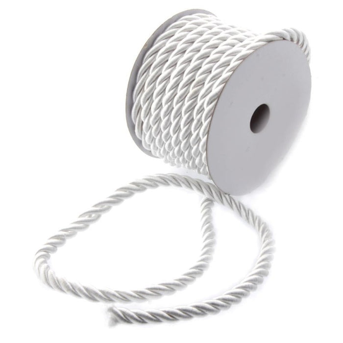 White Twisted Cord  6mm x 10m
