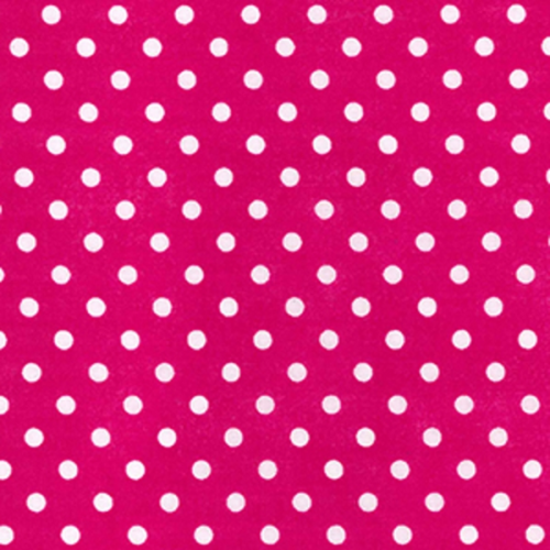 Cerise Polka Dot Polycotton Fabric