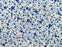 1 Metre Blue, Aqua and Grey Small Floral on Ivory Background 100% Cotton Fabric x 112cm / 44" -