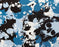 1 Metre 100% Cotton Blue Skull Jungle Camouflage 150cm Wide