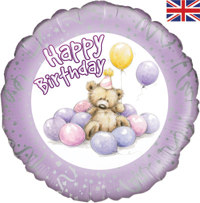 18" Foil Balloon - Happy Birthday Cute Bear 