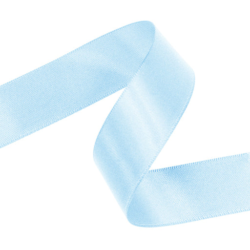 10mm x 20m Double Faced Baby Blue Satin Ribbon