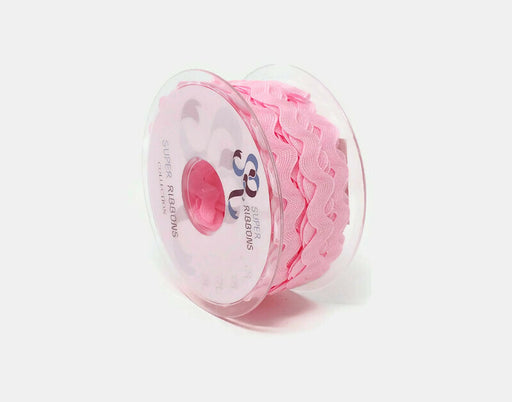 Ric Rac Ribbon Reel - 13mm x 20m - Light Pink