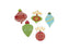 Christmas Bauble Glitter Stickers x 5