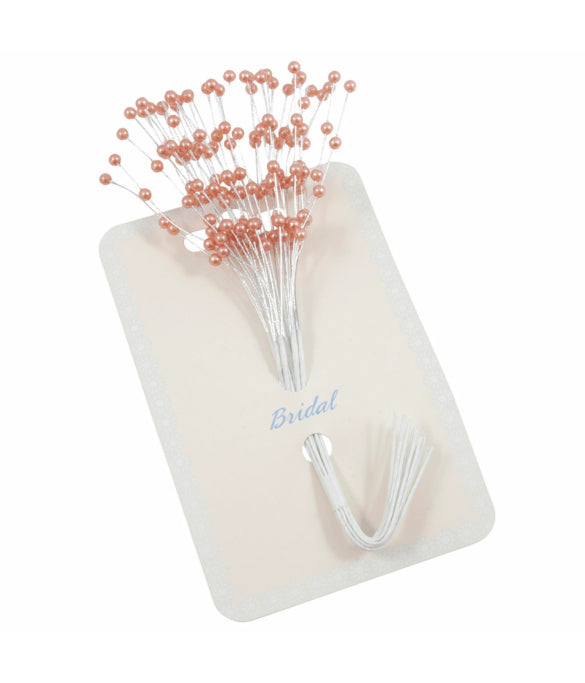 Rose Gold Pearl with Silver Wire Spray