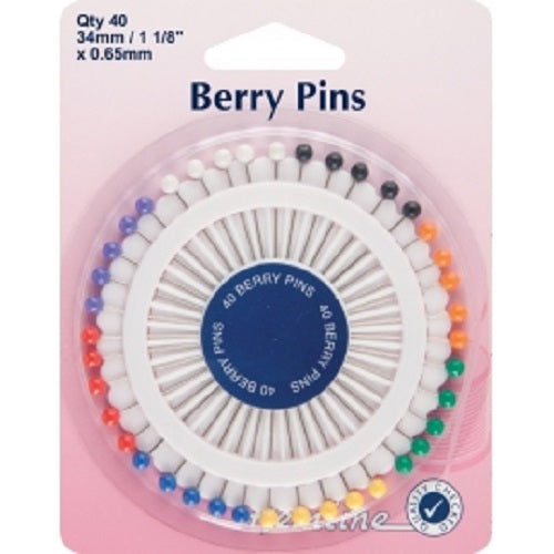 Berry Pins:  Nickel - 40pcs x 34mm