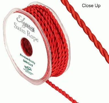 4.5mm Satin Rope Cord - Red