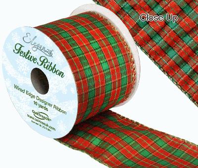 Tartan Wired Edge Pattern 63mm x 10yds