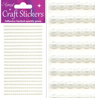 3mm Ivory Pearl Craft Stickers x 418pcs