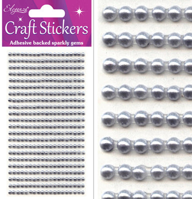 3mm Silver pearl Craft Stickers 418pcs