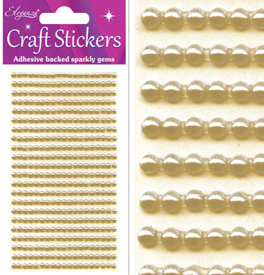 3mm Gold Pearl Craft Stickers 418pcs