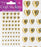 Mixed Size Diamante Gold Heart Craft Stickers
