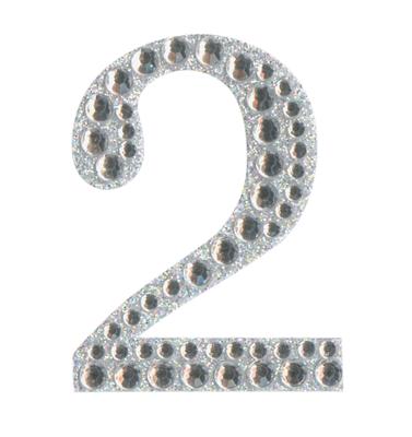 Eleganza Craft Sticker 5cm Diamante Encrusted Single Number - 2