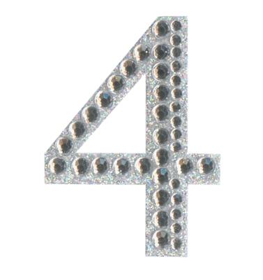 Eleganza Craft Sticker 5cm Diamante Encrusted Single Number - 4