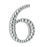 Eleganza Craft Sticker 5cm Diamante Encrusted Single Number - 6