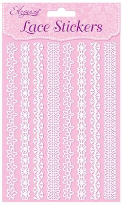 Patterend Lace Strip Craft Stickers