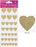 Craft Stickers Glitter Hearts Assorted - Gold