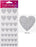 Craft Stickers Glitter Hearts Assorted - Silver
