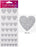 Craft Stickers Glitter Hearts Assorted - Silver