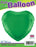 18" Emerald Green heart Foil Helium Balloon