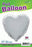 18" Silver heart Foil Helium Balloon