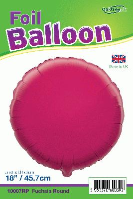 18" Foil Round Balloon - Fuchsia