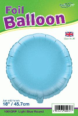 18" Foil Round Balloon - Light Blue