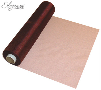 29cmx25m Organza Fabric Sheer Roll Burgundy