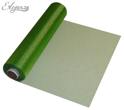 29cmx25m Organza Fabric Sheer Roll Pistachio