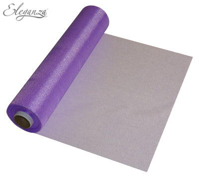 29cmx25m Organza Fabric Sheer Roll Purple