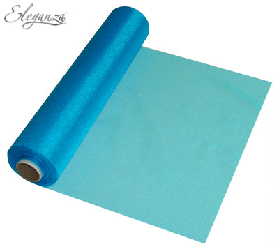 29cmx25m Organza Fabric Sheer Roll Turqouise