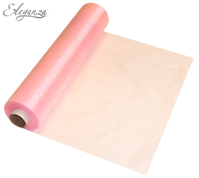 29cmx25m Organza Fabric Sheer Roll Soft Pink