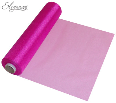 29cmx25m Organza Fabric Sheer Roll Fuchsia