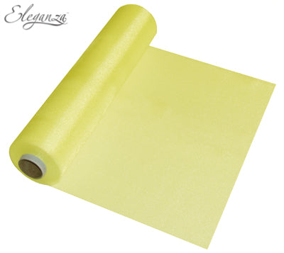 29cmx25m Organza Fabric Sheer Roll Pale Yellow
