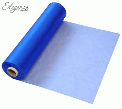 29cmx25m Organza Fabric Sheer Roll Royal Blue
