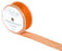32mm Orange Wired Edge Chiffon Ribbon Roll x 20m