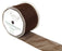 70mm x 20m Wired Chiffon Organza Ribbon - Chocolate