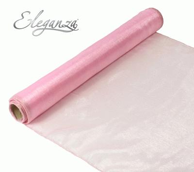 40cm x 9m Woven Edge Organza - Light Pink