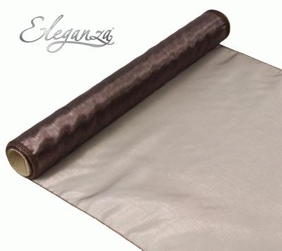 40cm x 9m Woven Edge Organza - Pewter