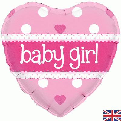 18 " Foil Balloon Pink Heart Baby Girl