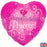 18" Heart Foil Balloon - Happy Birthday Princess Holographic